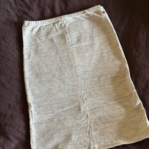 SHN Stretch Fit Midi Knit Skirt in Textured White